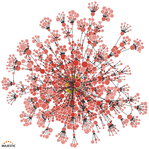The Majestic Link Graph for a large website with a natural backlink profile.