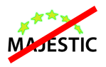 Majestic logo with incorrectly coloured stars
